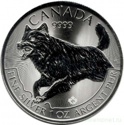 Монета. Канада. 5 долларов 2018 год. Волк.