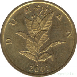 Монета. Хорватия. 10 лип 2001 год.