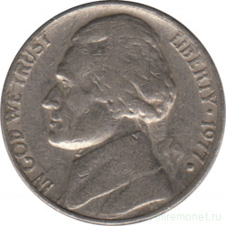 Монета. США. 5 центов 1977 год. Монетный двор D.