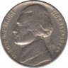 Монета. США. 5 центов 1977 год. Монетный двор D. ав.