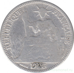 Монета. Французский Индокитай. 10 сантимов 1925 год.
