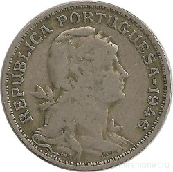 Монета. Португалия. 50 сентаво 1946 год.