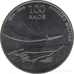 Монета. Португалия. 2,5 евро 2014 год. 100 лет военной авиации.