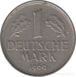 Монета. ФРГ. 1 марка 1960 год. Монетный двор - Штутгарт (F).