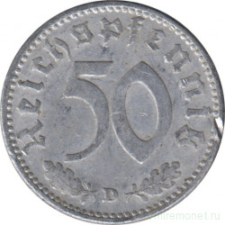 Монета. Германия. Третий Рейх. 50 рейхспфеннигов 1943 год. Монетный двор - Мюнхен (D).