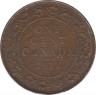 Монета. Канада. 1 цент 1913 год. ав.