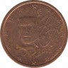 Монета. Франция. 2 цента 2013 год. ав.