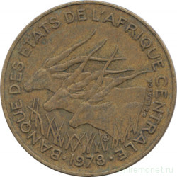 Монета. Центральноафриканский экономический и валютный союз (ВЕАС). 5 франков 1978 год.