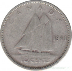 Монета. Канада. 10 центов 1944 год.