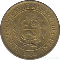 Монета. Перу. 10 солей 1980 год.