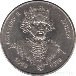 Монета. Польша. 50 злотых 1981 год. Польские правители - князь Болеслав II Смелый.