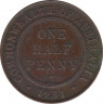 Монета. Австралия. 1/2 пенни 1931 год. ав.