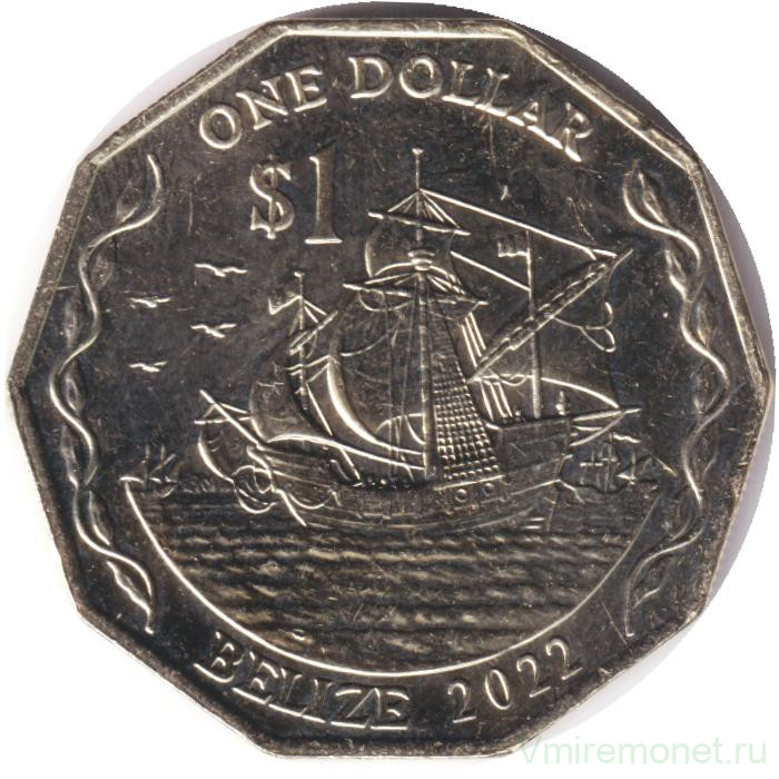 Монета. Белиз. 1 доллар 2022 год.