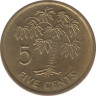 Монета. Сейшельские острова. 5 центов 2010 год. рев.