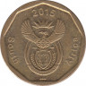 Монета. Южно-Африканская республика (ЮАР). 20 центов 2015 год. ав.