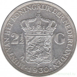 Монета. Нидерланды. 2,5 гульдена 1930 год.
