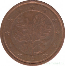 Монета. Германия. 2 цента 2002 год. (F).