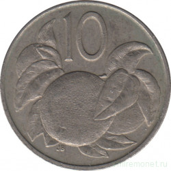Монета. Острова Кука. 10 центов 1972 год.