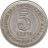 Монета. Малайя (Малайзия). 5 центов 1939 год. ав.