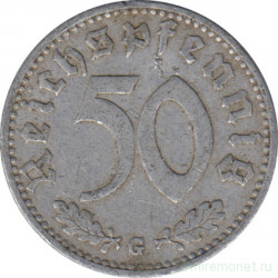 Монета. Германия. Третий Рейх. 50 рейхспфеннигов 1941 год. Монетный двор - Карлсруэ (G).