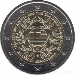Монета. Греция. 2 евро 2021 год. 200 лет Греческой революции.