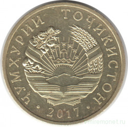 Монета. Таджикистан. 20 дирамов 2017 год.
