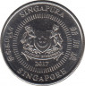 Монета. Сингапур. 50 центов 2017 год. рев.