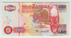 Банкнота. Замбия. 50 квач 2009 год.