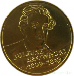 Монета. Польша. 2 злотых 1999 год. Юлиуш Словацкий.