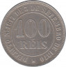 Монета. Бразилия. 100 рейсов 1871 год. рев.