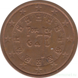 Монета. Португалия. 2 цента 2008 год.