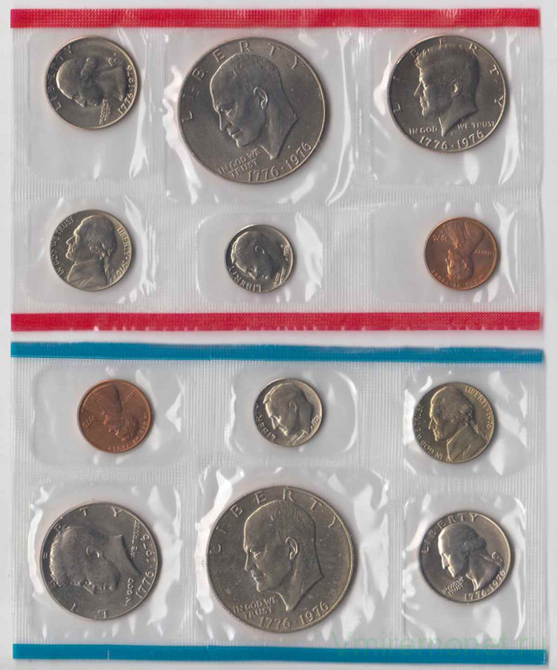 Монета. США. Годовой набор 1976 год. Монетные дворы P и D.