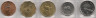 Монета. Танзания. Набор 5 штук. 5, 10, 20, 50, центов, 1 шиллинг 1981-1992 год.