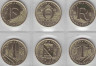 Монеты. Венгрия. Набор 6 монет 5 форинтов 2021 год. 75 лет форинту. ав.