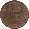 Аверс.Монета. Финляндия. 5 пенни 1973 год.