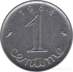 Монета. Франция. 1 сантим 1964 год.