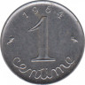 Монета. Франция. 1 сантим 1964 год. ав.