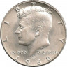 Монета. США. 50 центов 1968 год. Монетный двор D. ав.