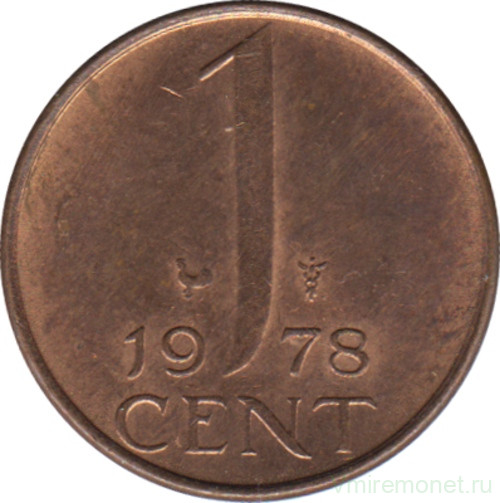 Монета. Нидерланды. 1 цент 1978 год.