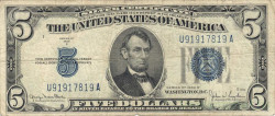 Банкнота. США. 5 долларов 1934 год. D. Тип 414Аd.