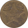 Монета. Багамские острова. 1 цент 1977 год. ав.