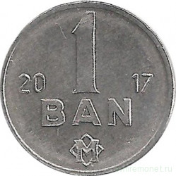 Монета. Молдова. 1 бан 2017 год.