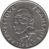 Монета. Французская Полинезия. 20 франков 1986 год. ав.
