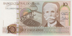 Банкнота. Бразилия. 10 крузадо 1987 год. Тип 209b.