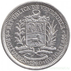 Монета. Венесуэла. 2 боливара 1960 год.