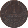 Монета. Франция. 1 сантим 1904 год. ав.