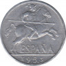 Монета. Испания. 10 сентимо 1953 год. ав.