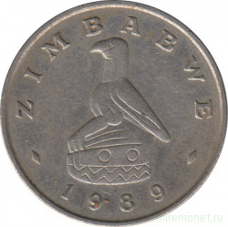 Монета. Зимбабве. 50 центов 1989 год.