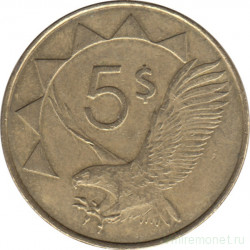Монета. Намибия. 5 долларов 2012 год.