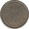  Монета. Норвегия. 1 крона 1951 год (новый тип). рев.